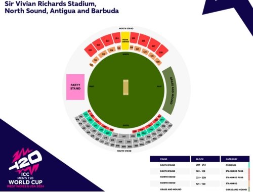 ICC Men's T20 World Cup 2024 West Indies & USA - Sir Vivian Richards Stadium Map Antigua image