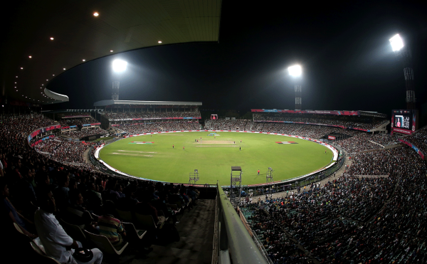 The Eden Gardens international cricket stadium in Kolkata India