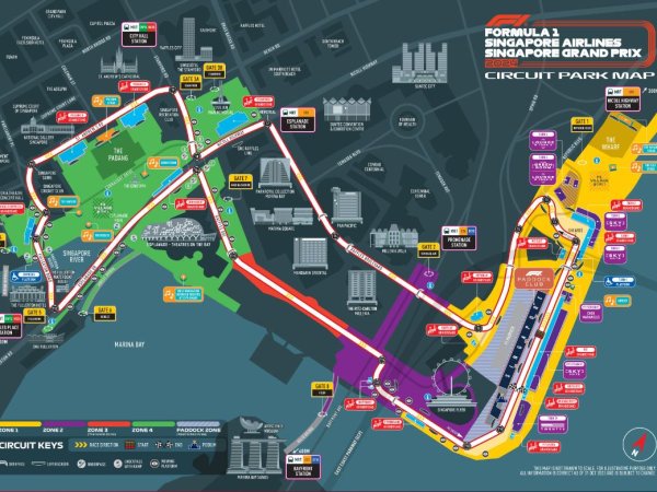2024 Formula 1 Singapore Grand Prix Circuit map image