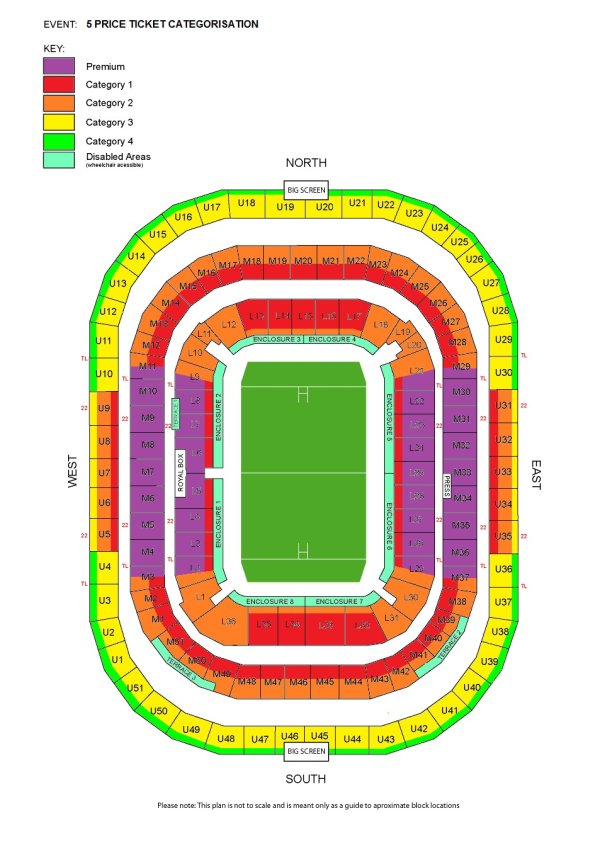 Twickenham Stadium map 2023