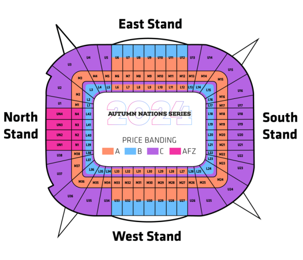 2024 Autumn Nations - Principality Stadium - map seating plan image