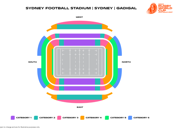 France v Samoa - Sydney Football Stadium map - RWC 2027