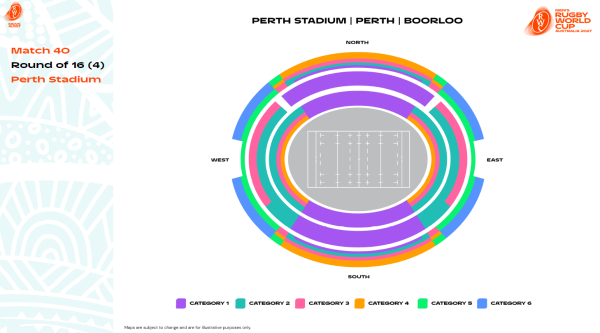 Round of 16 (4) - Perth Stadium map - RWC 2027