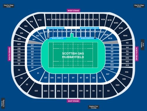 Murrayfield Stadium Map