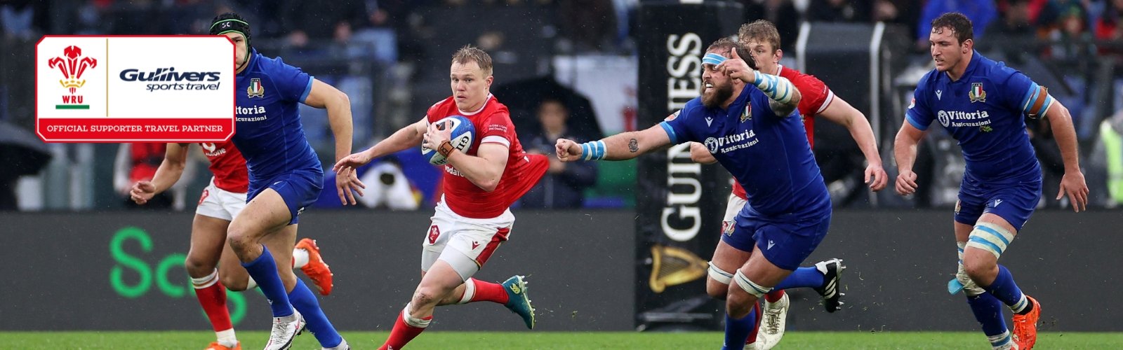 Book Italy v Wales Men's Guinness Six Nations 2027 official match ticket, accommodation and travel - banner image.
