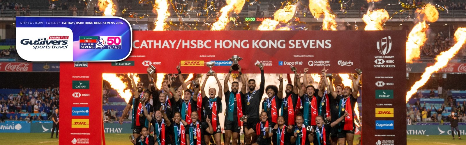 Book Official Cathay HSCB Hong Kong Sevens ticket packages with overseas travel - image
