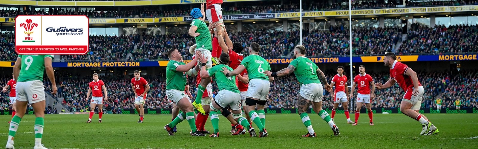 Book official Ireland v Wales Six Nations 2026 ticket package with Gullivers - image