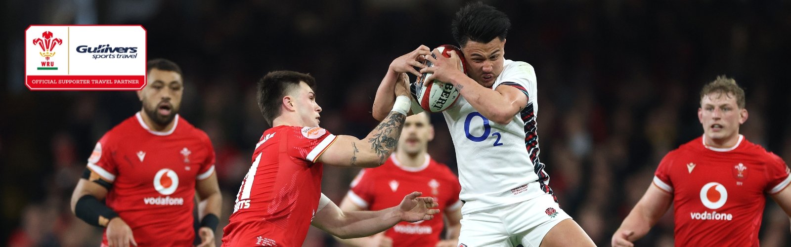Book official Wales v England official match ticket and coach packages with Gullivers Sports Travel Six Nations 2027 - banner image