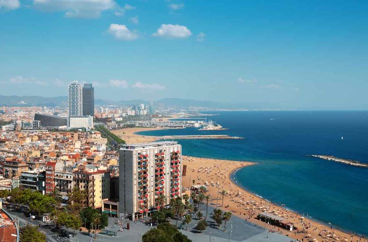 Barcelona coast line 