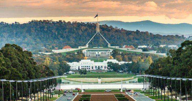 Parliament building in Canberra, Australia