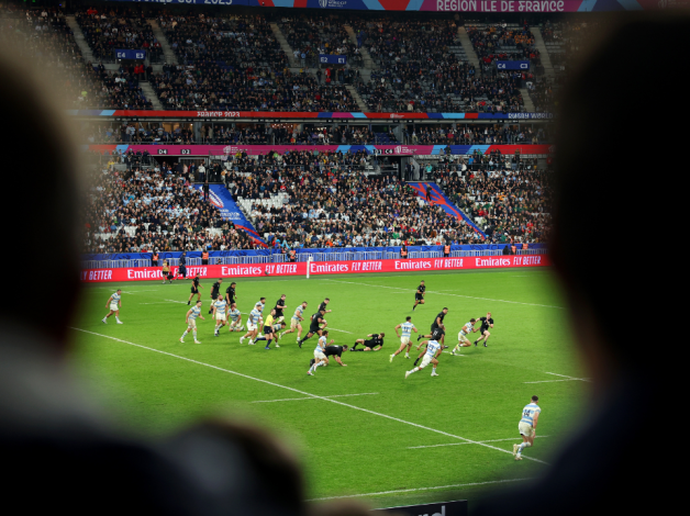 A photo of matchplay from the Rugby World Cup 