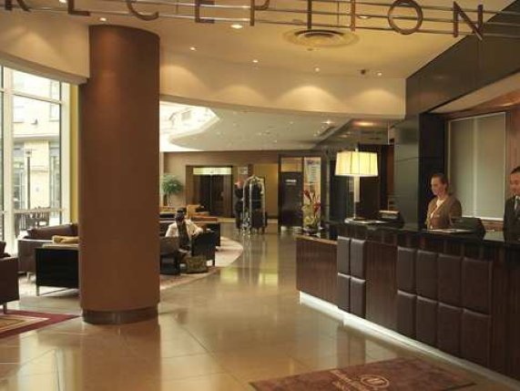 Hilton hotel Dublin reception area 