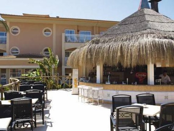 Aparthotel pool bar area 