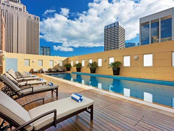 Swissotel outdoor pool area, Sydney 