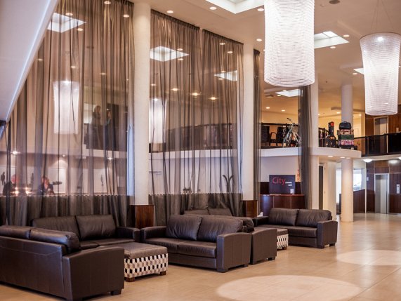 West Plaza Hotel lobby area 