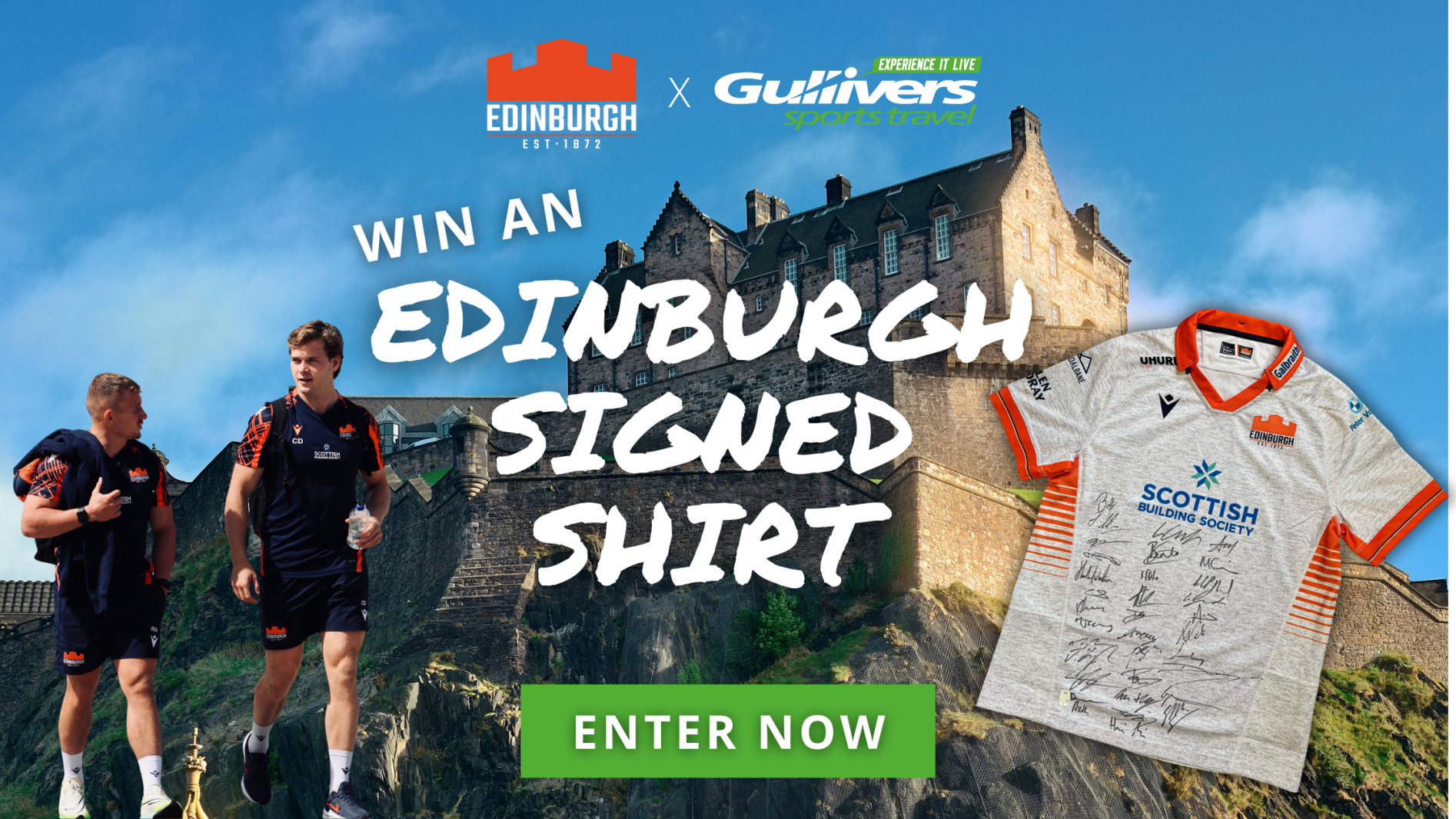 Edinburgh Rugby Signed Away Shirt Competition | Gullivers Sports Travel