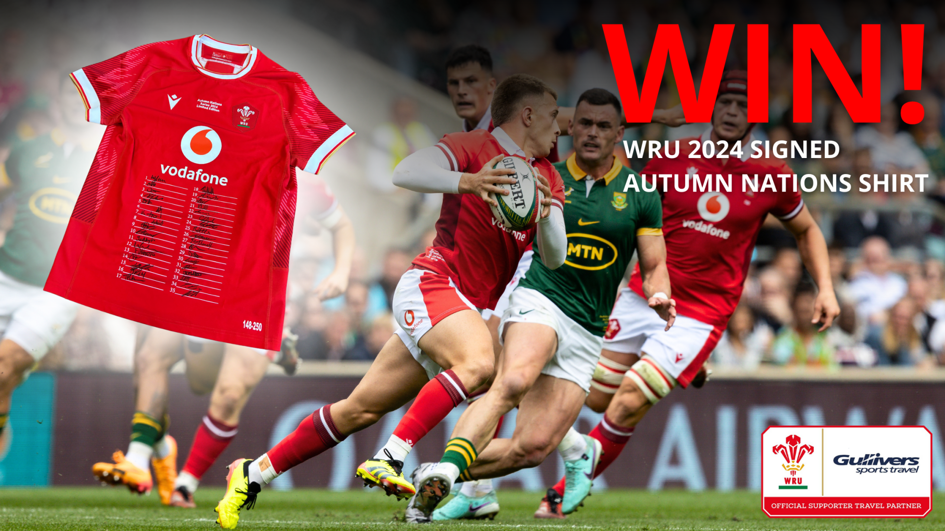 WRU Signed Shirt Competition May 2025 | Gullivers Sports Travel