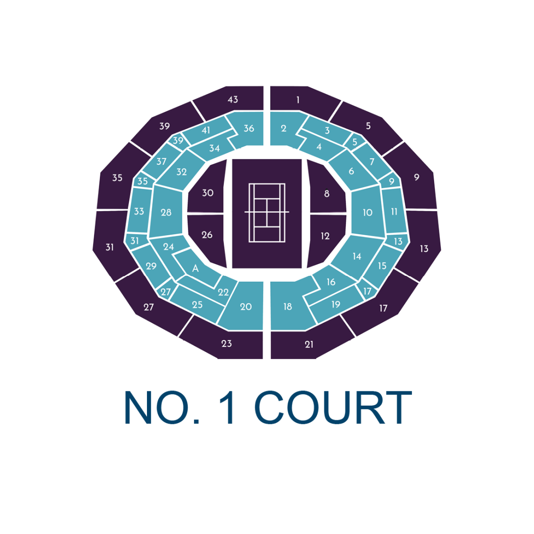 Debenture seats map Wimbledon No 1 Court