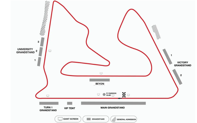 Bahrain Formula 1 Grand Prix Circuit Map Bahrain International Circuit