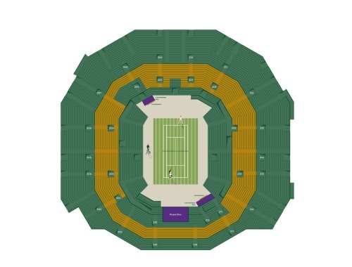 Wimbledon Debenture ticket packages - Centre Court seating plan map