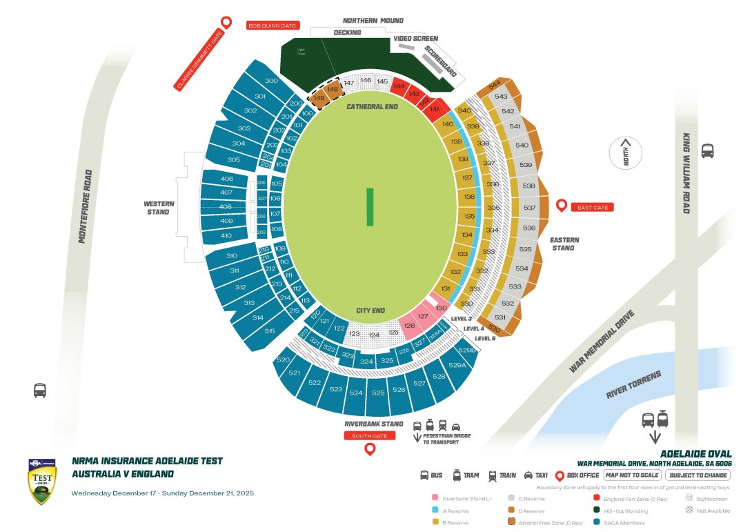 2025/2026 NRMA Insurance Ashes Series Test - Adelaide Oval