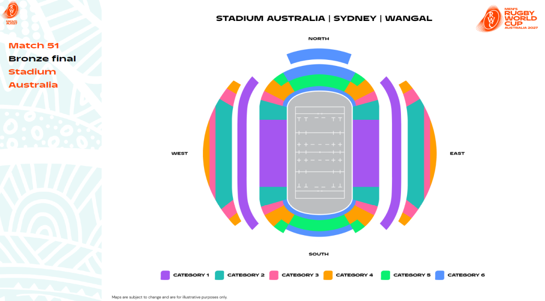 Bronze final - Stadium Australia map - RWC 2027