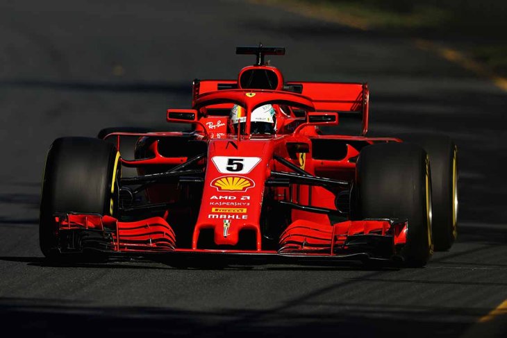 The new car halo on a Ferrari