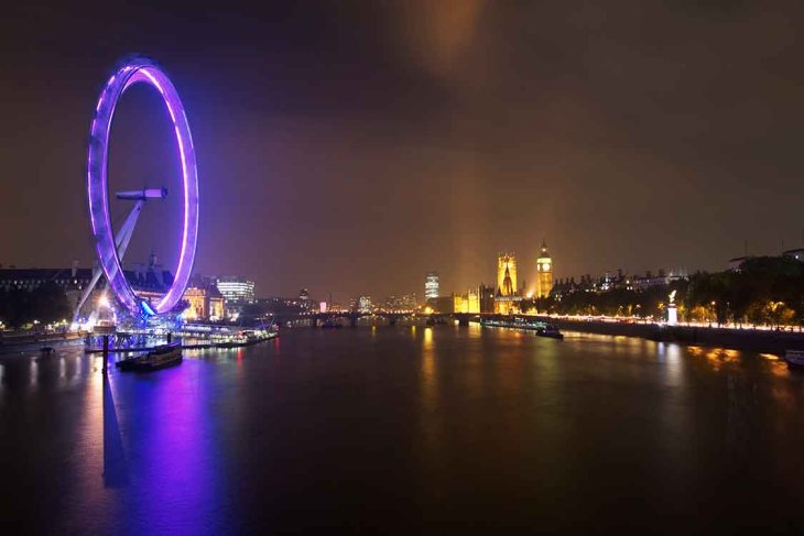 London eye at night 